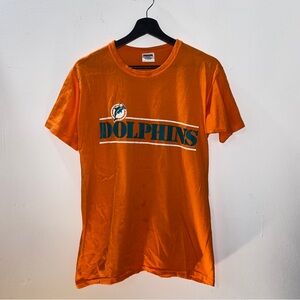 Vintage Miami Dolphins Starter Shirt Size Large Orange 90s